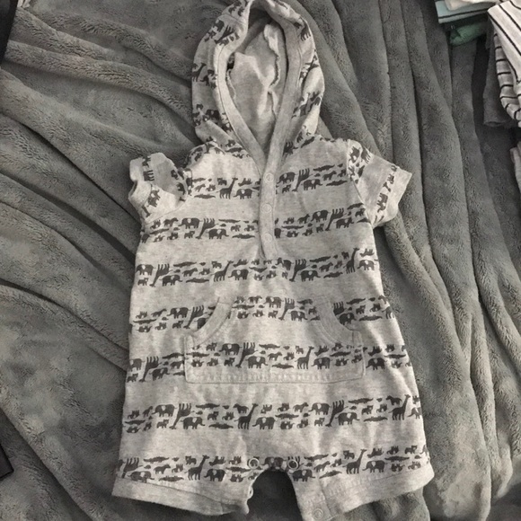 Infant Boy Hooded Bodysuit - Picture 1 of 3
